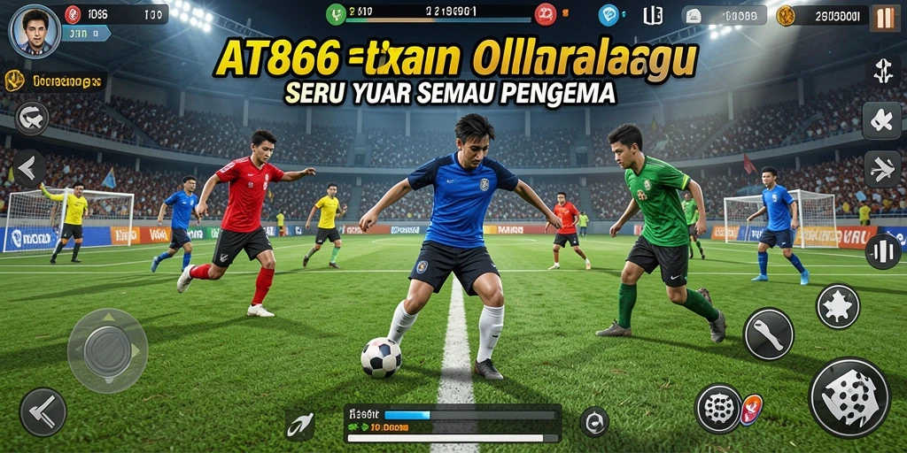 Tampilan gameplay seru dari AT866 yang menggambarkan aksi olahraga.