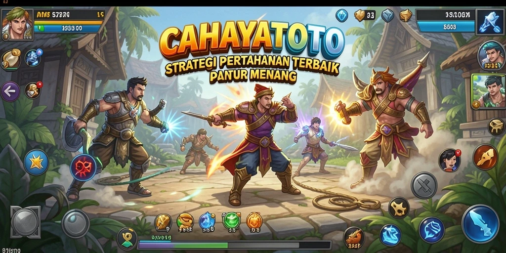 Screenshot gameplay CAHAYATOTO dengan menara yang kuat