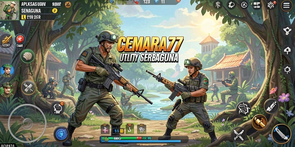 Tampilan antarmuka utama CEMARA77 dengan fitur-fitur praktis.