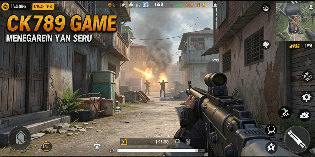 Screenshot menampilkan aksi mendebarkan dalam gameplay CK789 FPS.