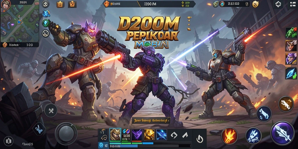 Gameplay seru dalam D200M dengan pertempuran antar karakter.