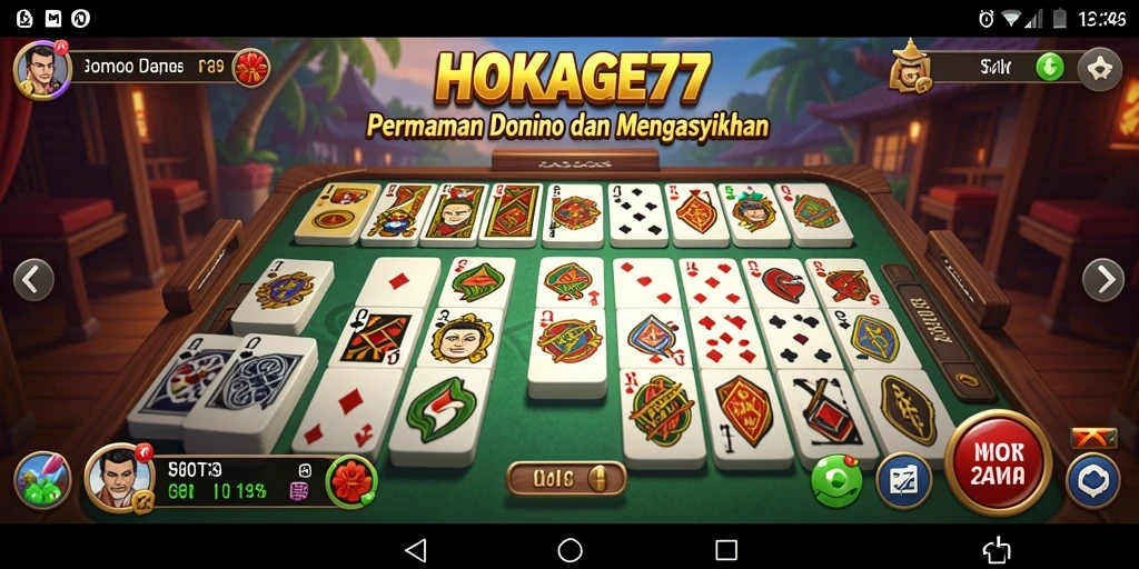 Tampilan gameplay menarik dari HOKAGE77 permainan Domino.