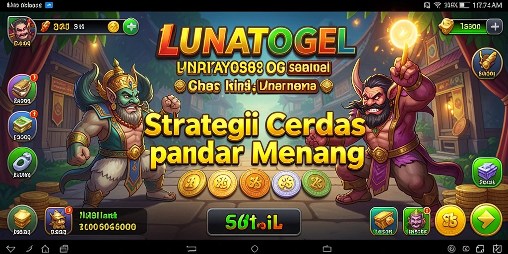Tangkapan layar gameplay LUNATOGEL yang menunjukkan strategi seru.