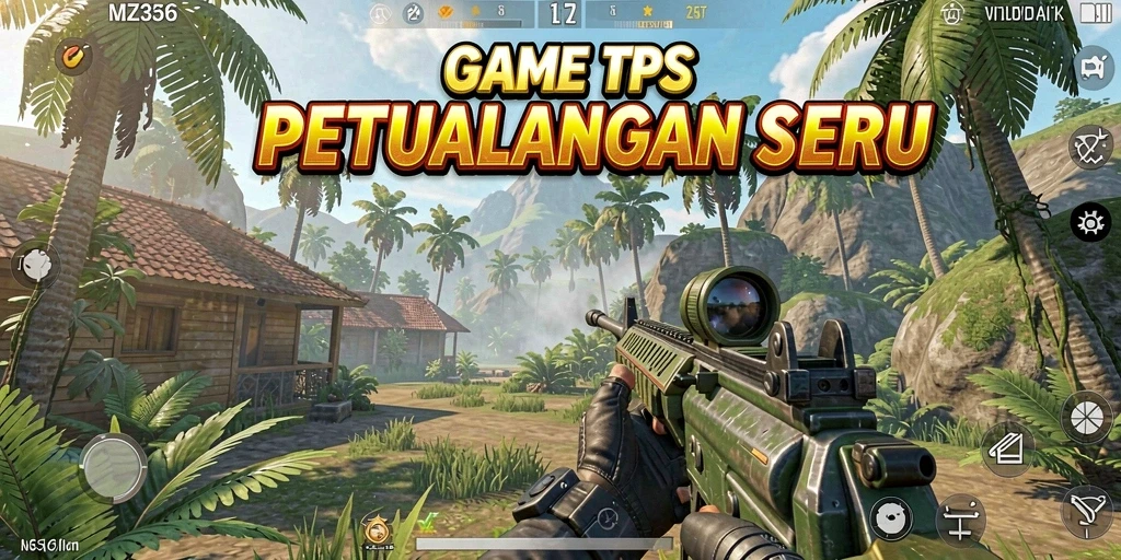 Tampilan gameplay seru dalam MZ356, menunjukkan aksi intens TPS.