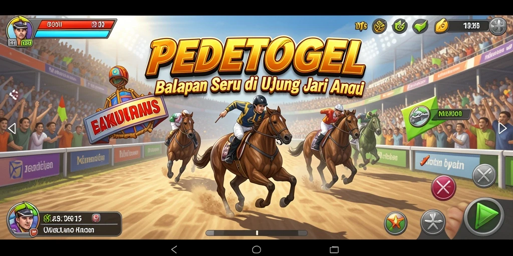 Tampilan seru balapan dalam PEDETOGEL dengan aksi mendebarkan.