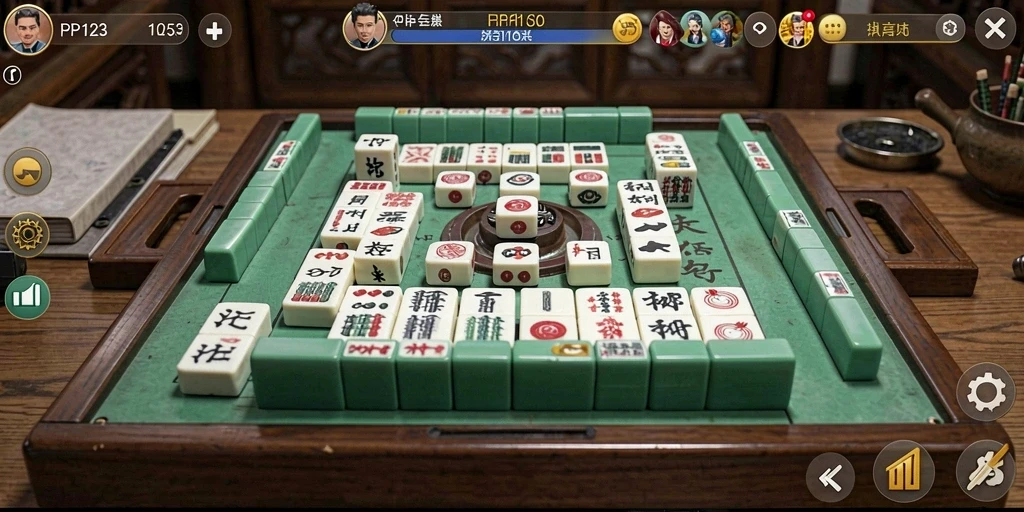 Screenshot utama PP123 menampilkan gameplay Mahjong yang seru dan menantang.