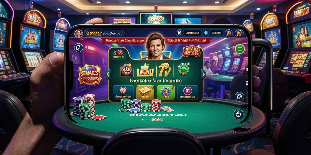 Tampilan menarik dari gameplay Live Casino SEMAR123 yang seru.