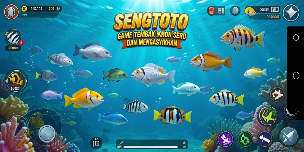 Screenshot gameplay SENGTOTO menampilkan momen seru saat menembak ikan.