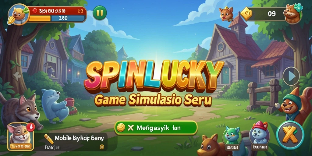 Screenshot gameplay SPINLUCKY menampilkan aksi seru dalam simulasi.