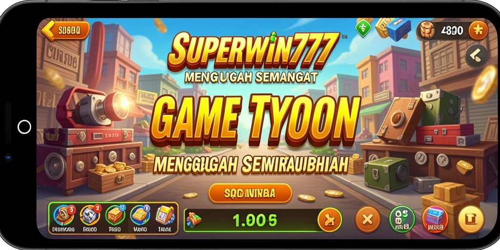 Tampilan gameplay SUPERWIN777 dengan berbagai bisnis yang dikelola.