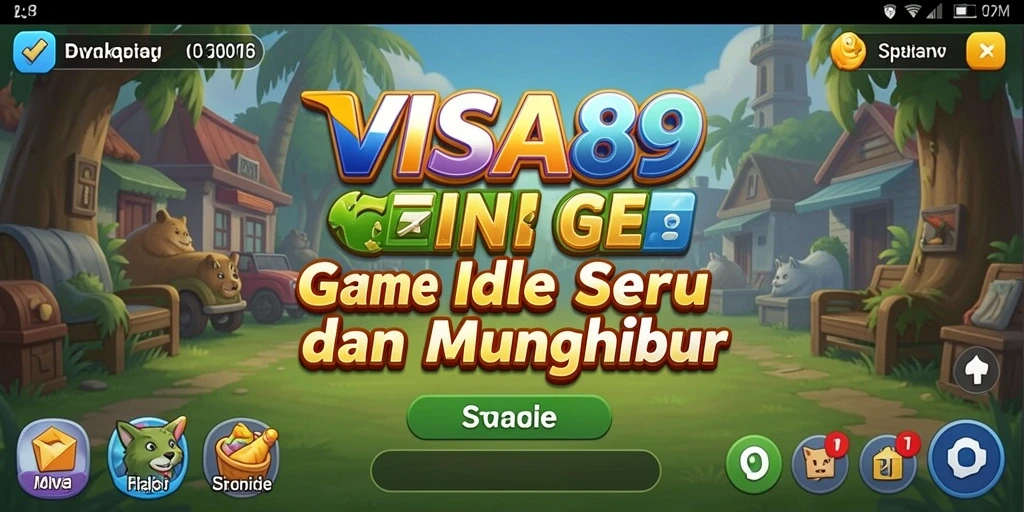 Screenshot gameplay VIS89 menunjukkan karakter yang mengumpulkan sumber daya.