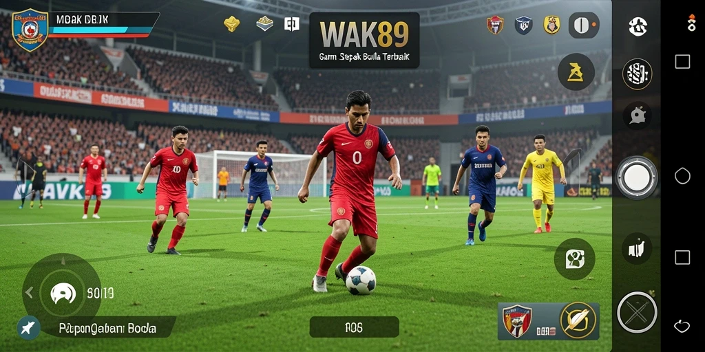 Menampilkan aksi mendebarkan dari gameplay sepak bola WAK89.