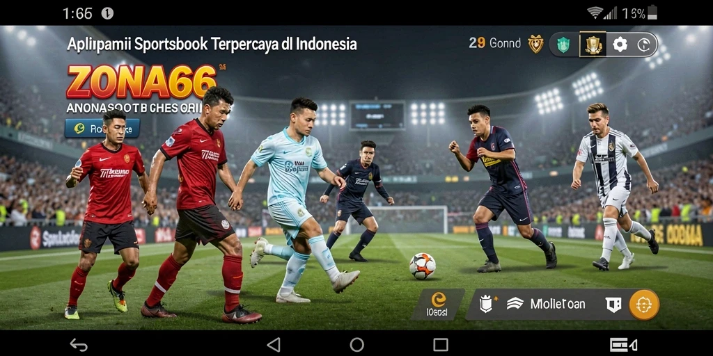 Tampilan gameplay ZONA66 dengan fitur taruhan olahraga yang menarik.